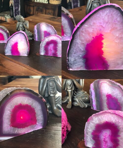 Agate Pink End Candle - Handpicked