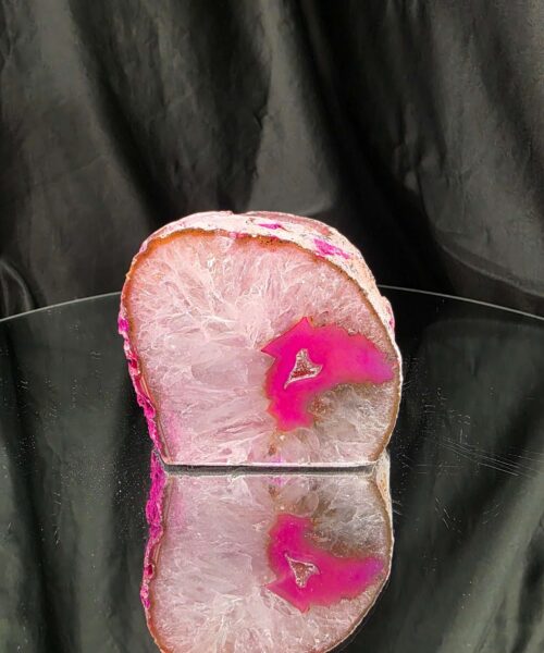 Large Pink Agate End Candle 1 Handpicked 1.005g H8xW9xD10cm Microcrystalline Quartz Tealight Holder Ornament