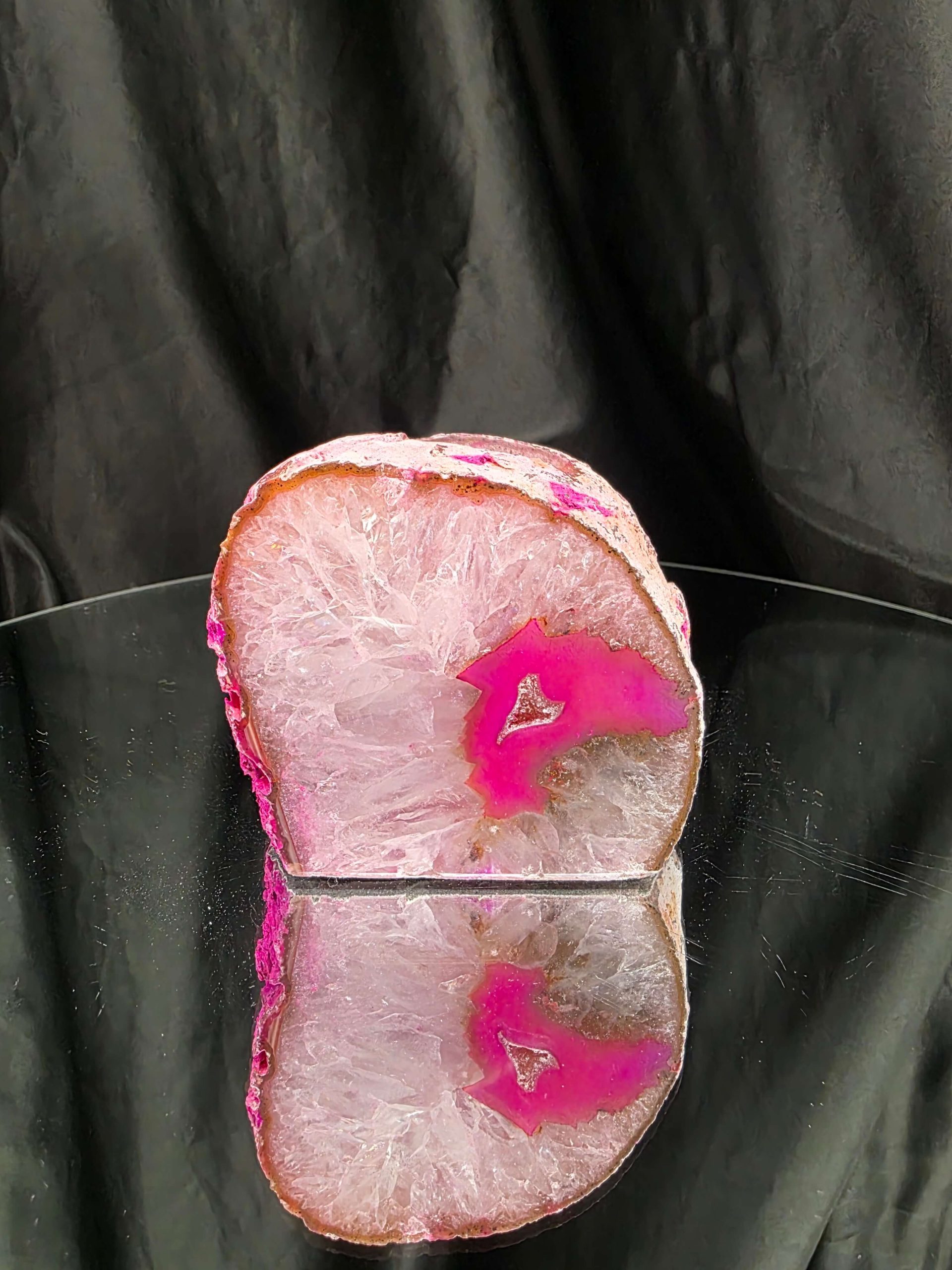 Large Pink Agate End Candle 1 Handpicked 1.005g H8xW9xD10cm Microcrystalline Quartz Tealight Holder Ornament