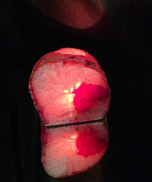 Large Pink Agate End Candle 1 Handpicked 1.005g H8xW9xD10cm Microcrystalline Quartz Tealight Holder Ornament - Image 10