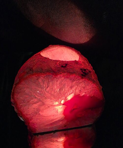 Large Pink Agate End Candle 1 Handpicked 1.005g H8xW9xD10cm Microcrystalline Quartz Tealight Holder Ornament - Image 12
