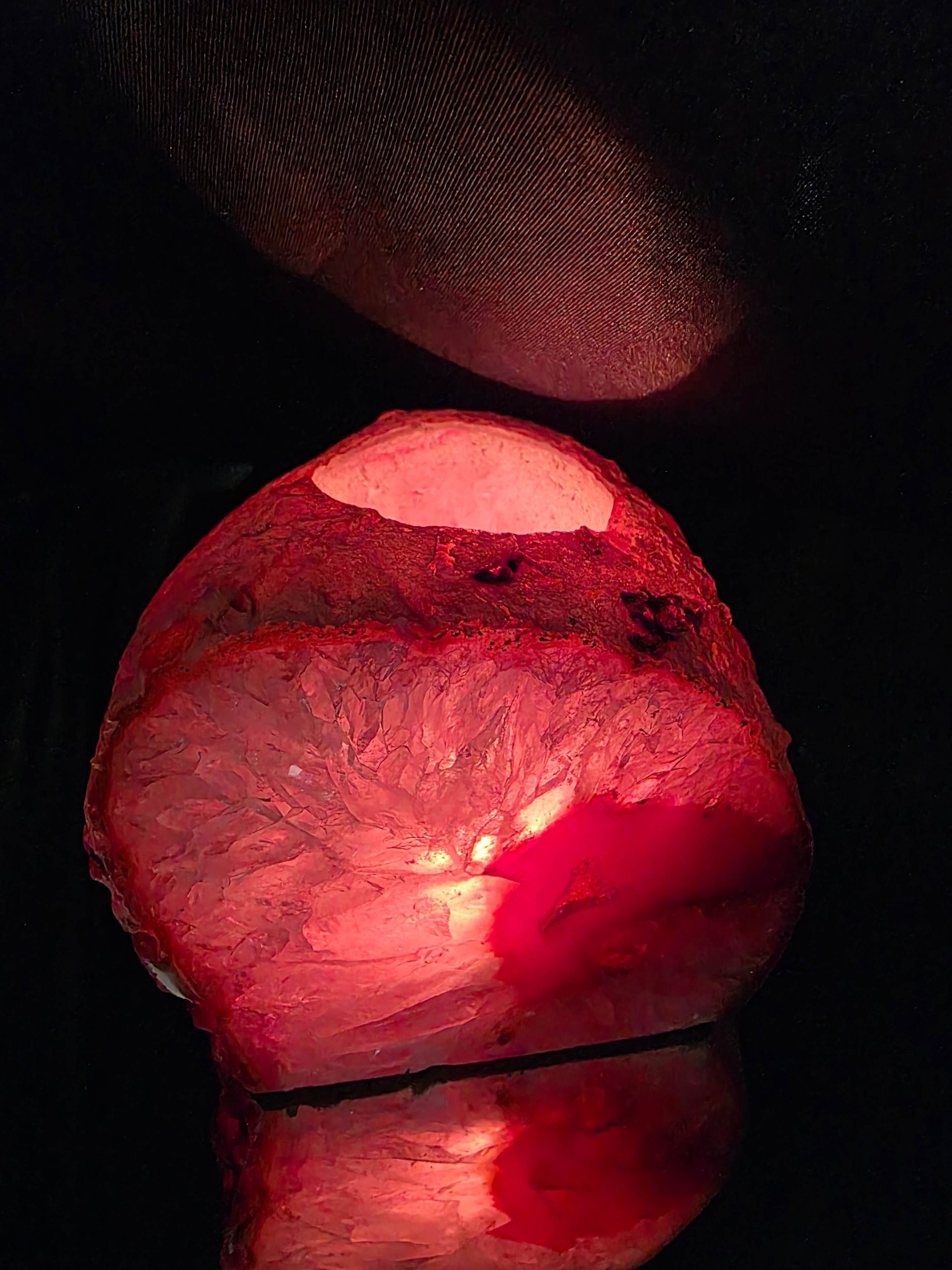 Large Pink Agate End Candle 1 Handpicked 1.005g H8xW9xD10cm Microcrystalline Quartz Tealight Holder Ornament - Image 12