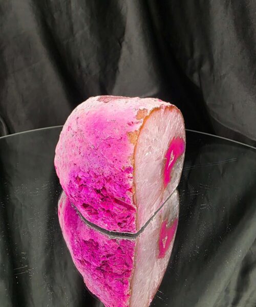 Large Pink Agate End Candle 1 Handpicked 1.005g H8xW9xD10cm Microcrystalline Quartz Tealight Holder Ornament - Image 3