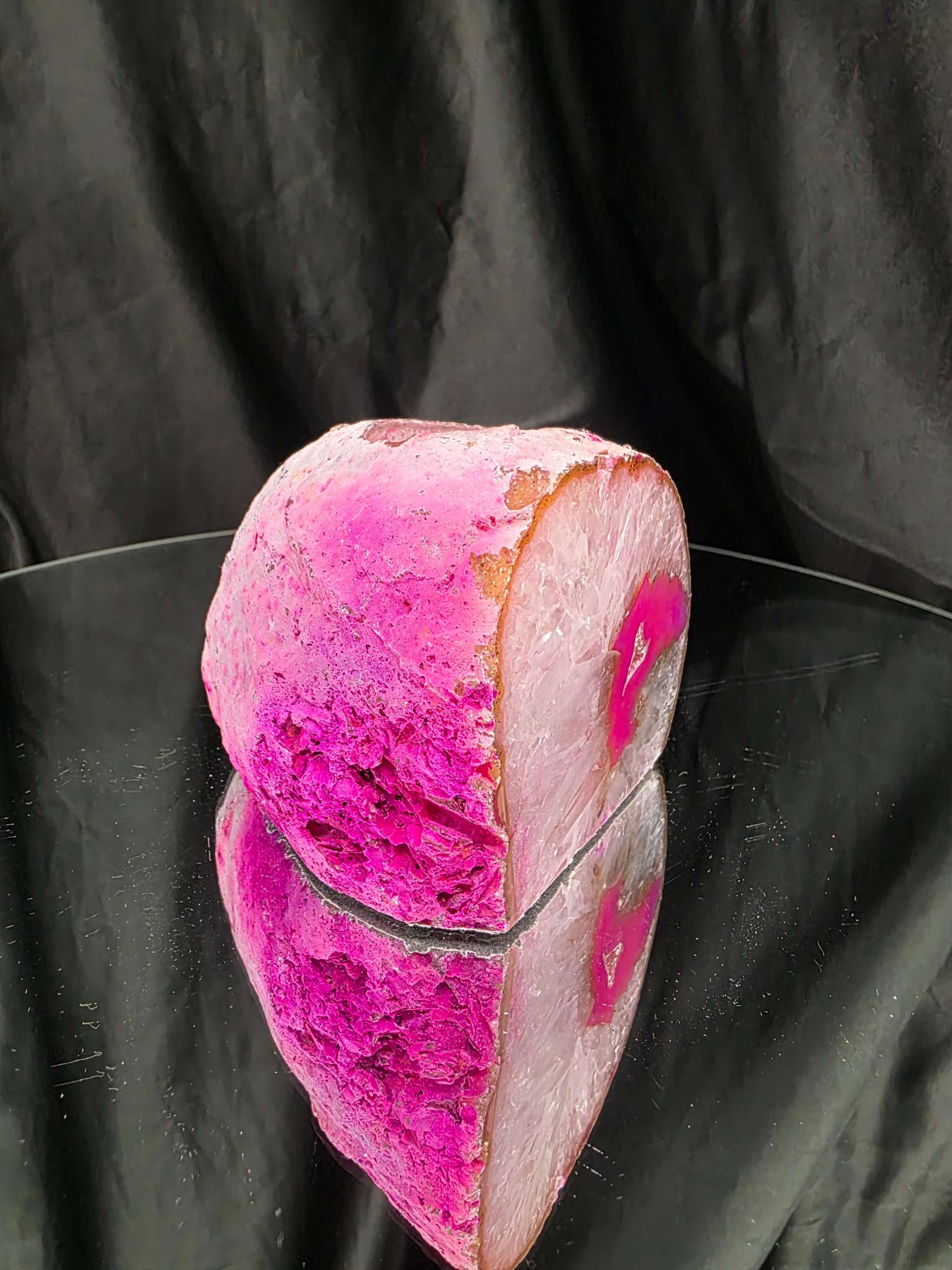 Large Pink Agate End Candle 1 Handpicked 1.005g H8xW9xD10cm Microcrystalline Quartz Tealight Holder Ornament - Image 3