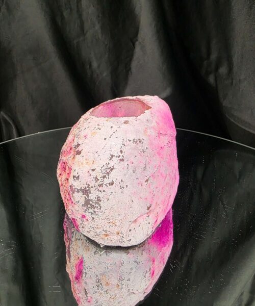 Large Pink Agate End Candle 1 Handpicked 1.005g H8xW9xD10cm Microcrystalline Quartz Tealight Holder Ornament - Image 4
