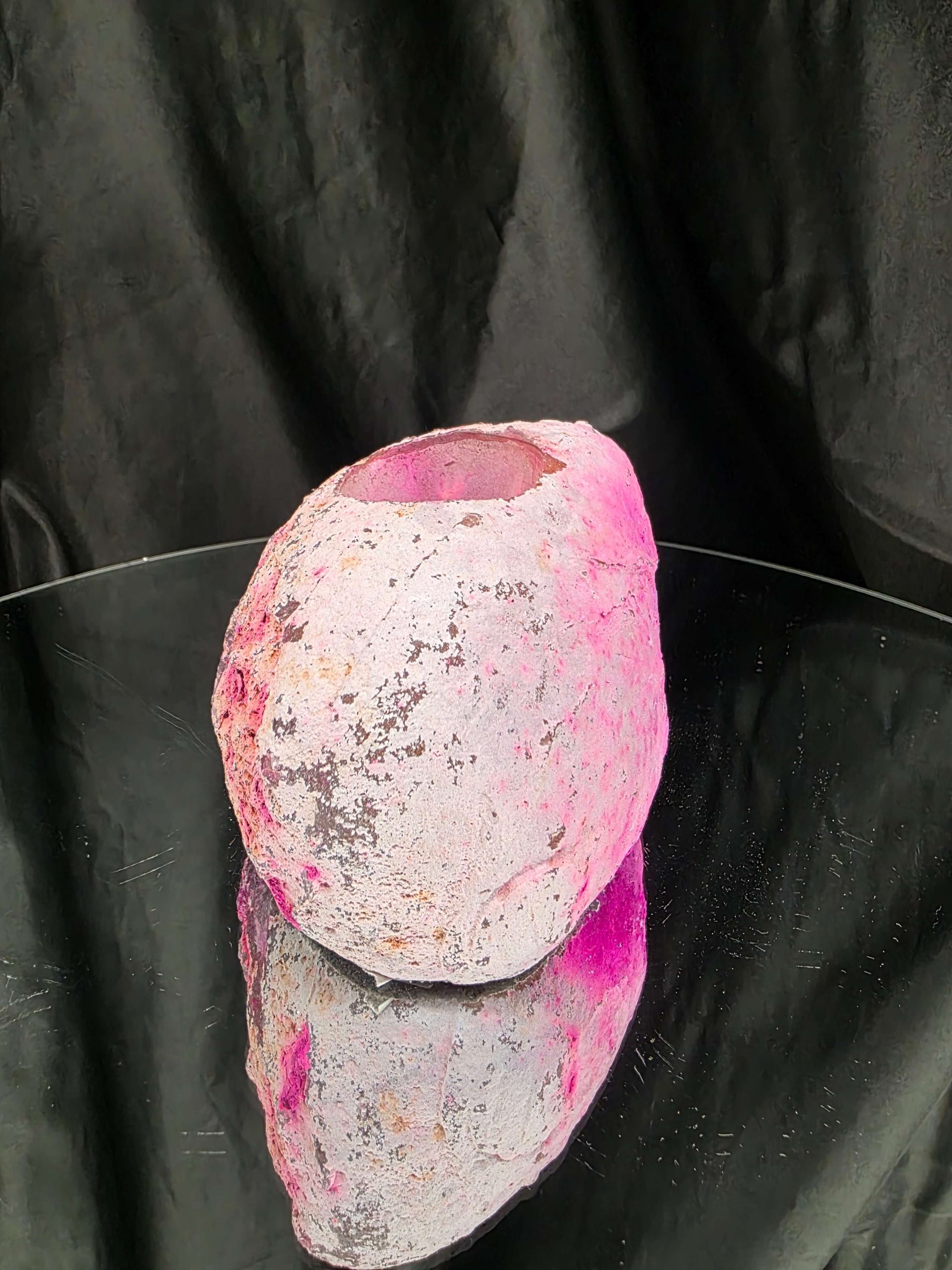 Large Pink Agate End Candle 1 Handpicked 1.005g H8xW9xD10cm Microcrystalline Quartz Tealight Holder Ornament - Image 4