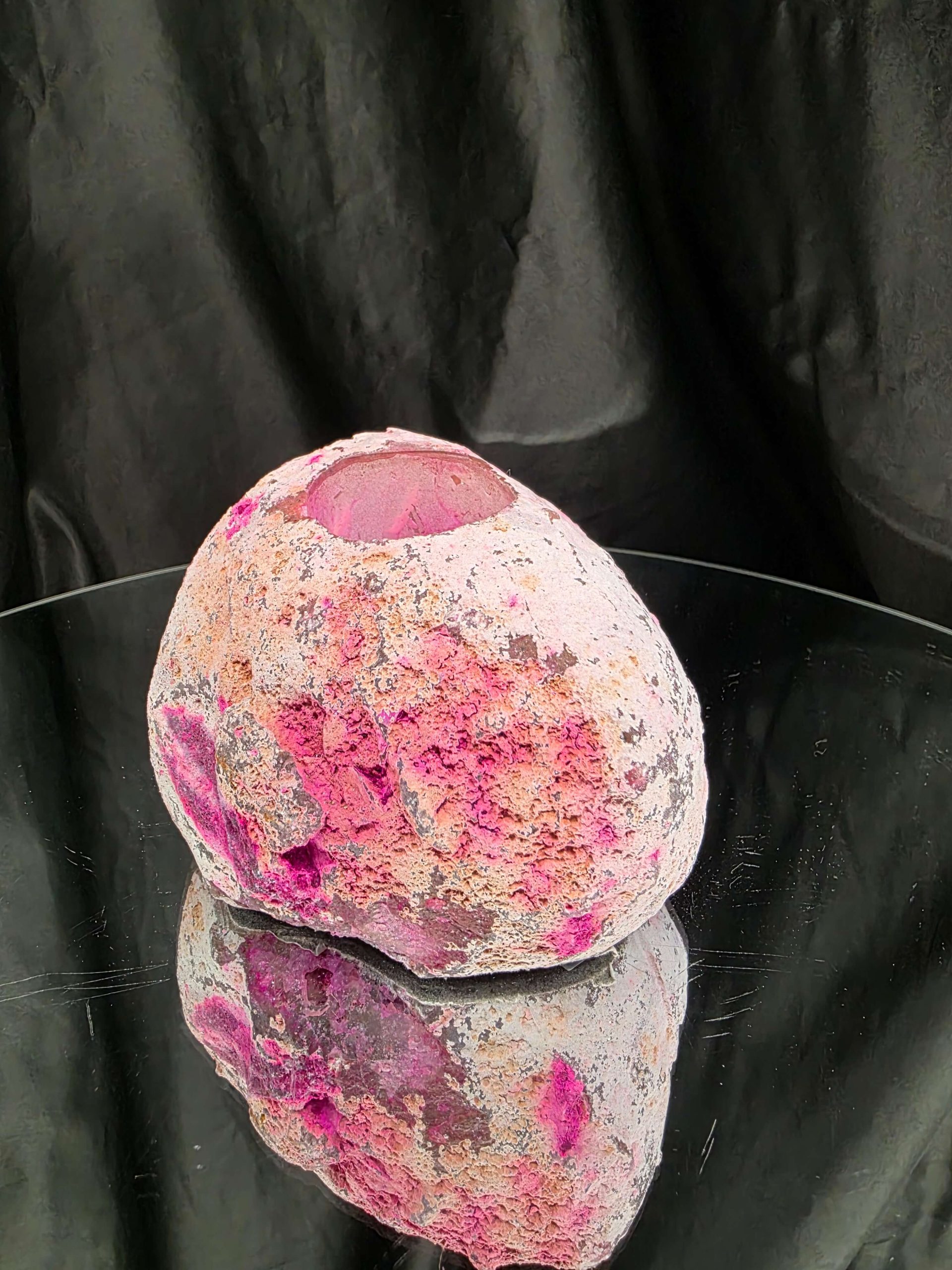 Large Pink Agate End Candle 1 Handpicked 1.005g H8xW9xD10cm Microcrystalline Quartz Tealight Holder Ornament - Image 5