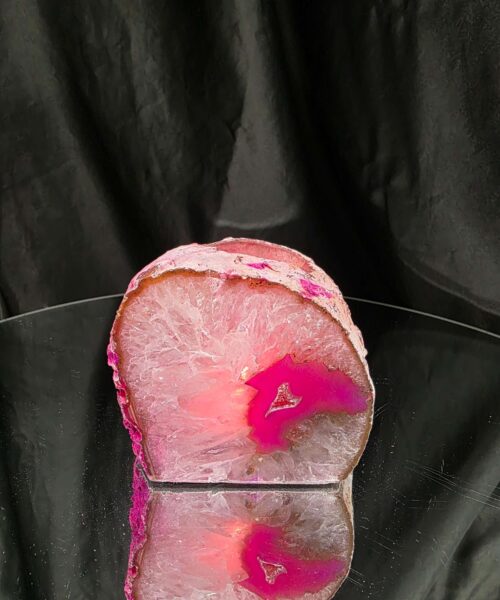 Large Pink Agate End Candle 1 Handpicked 1.005g H8xW9xD10cm Microcrystalline Quartz Tealight Holder Ornament - Image 8