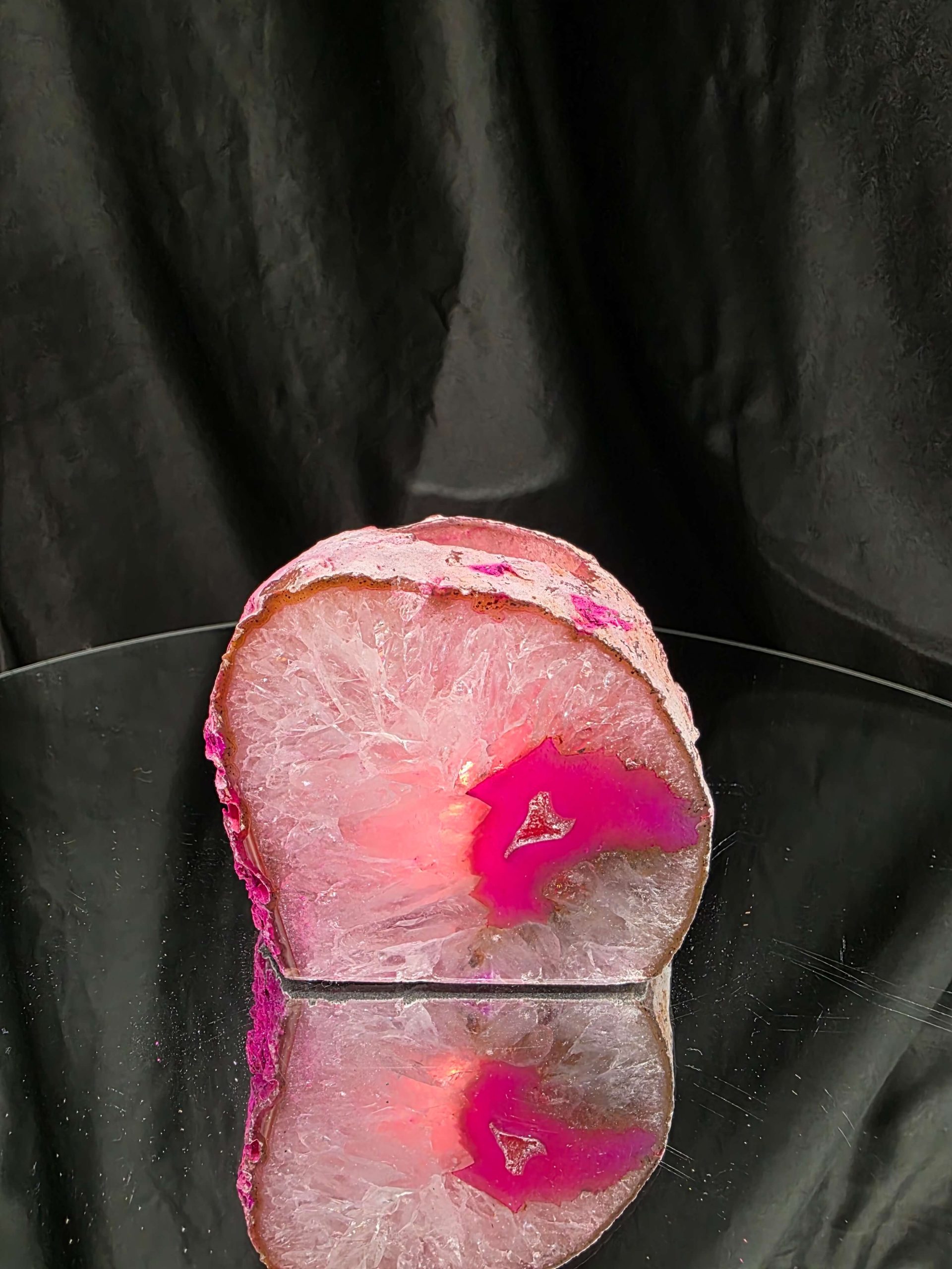 Large Pink Agate End Candle 1 Handpicked 1.005g H8xW9xD10cm Microcrystalline Quartz Tealight Holder Ornament - Image 8