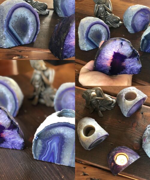 Agate Purple End Candle - Handpicked