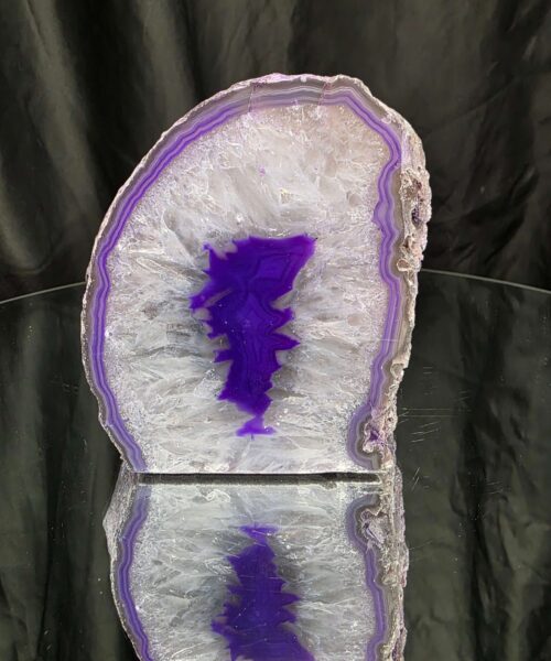Large Purple Agate Candle 1 Handpicked 1.511g H11xW10xD9.5cm End Microcrystalline Quartz Tealight Holder Ornament