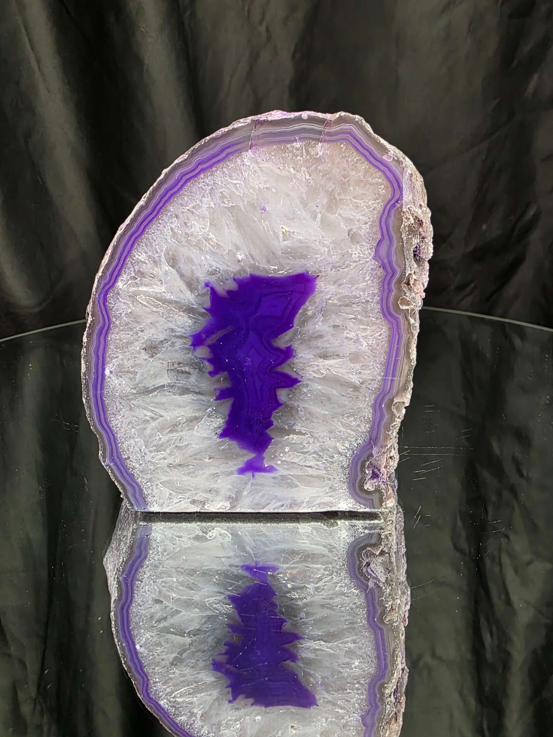 Large Purple Agate Candle 1 Handpicked 1.511g H11xW10xD9.5cm End Microcrystalline Quartz Tealight Holder Ornament