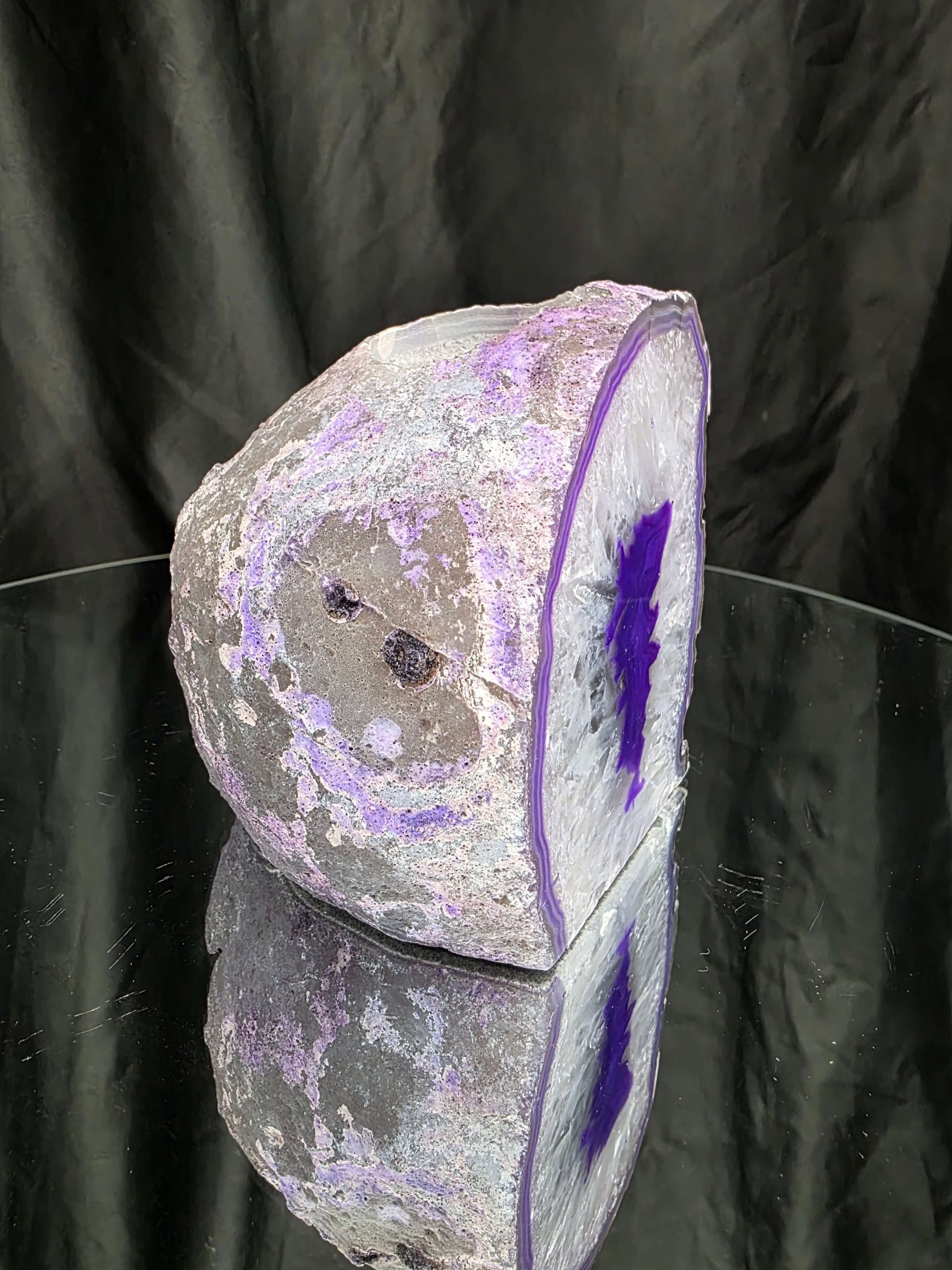 Large Purple Agate Candle 1 Handpicked 1.511g H11xW10xD9.5cm End Microcrystalline Quartz Tealight Holder Ornament - Image 2