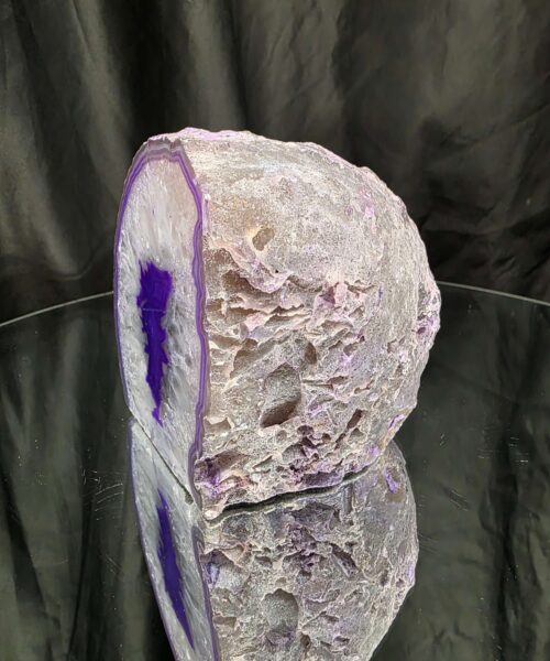 Large Purple Agate Candle 1 Handpicked 1.511g H11xW10xD9.5cm End Microcrystalline Quartz Tealight Holder Ornament - Image 3