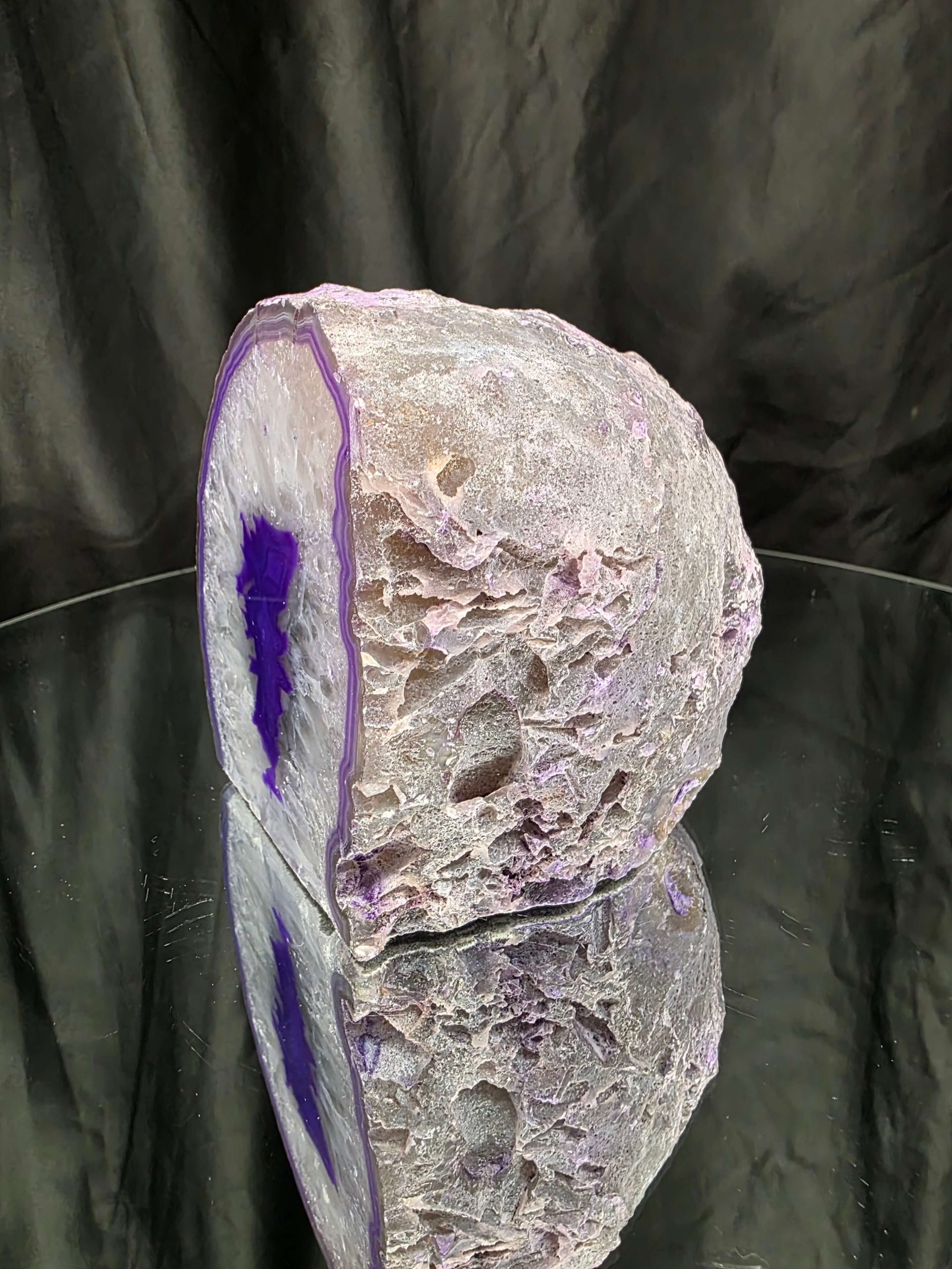 Large Purple Agate Candle 1 Handpicked 1.511g H11xW10xD9.5cm End Microcrystalline Quartz Tealight Holder Ornament - Image 3