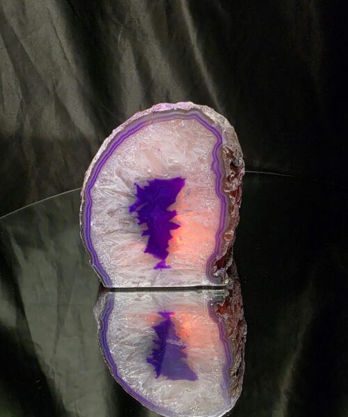 Large Purple Agate Candle 1 Handpicked 1.511g H11xW10xD9.5cm End Microcrystalline Quartz Tealight Holder Ornament - Image 6