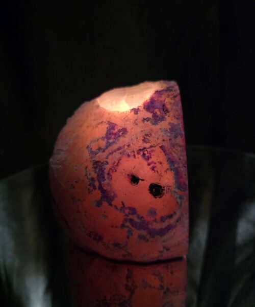 Large Purple Agate Candle 1 Handpicked 1.511g H11xW10xD9.5cm End Microcrystalline Quartz Tealight Holder Ornament - Image 9