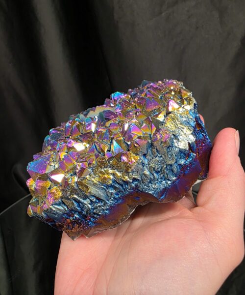 Rainbow Quartz Candle No. 1 Aura, Titanium, Point, Cluster, Gemstone Tealight Holder 1.006g H5.5xW16xD12.5cm - Image 7