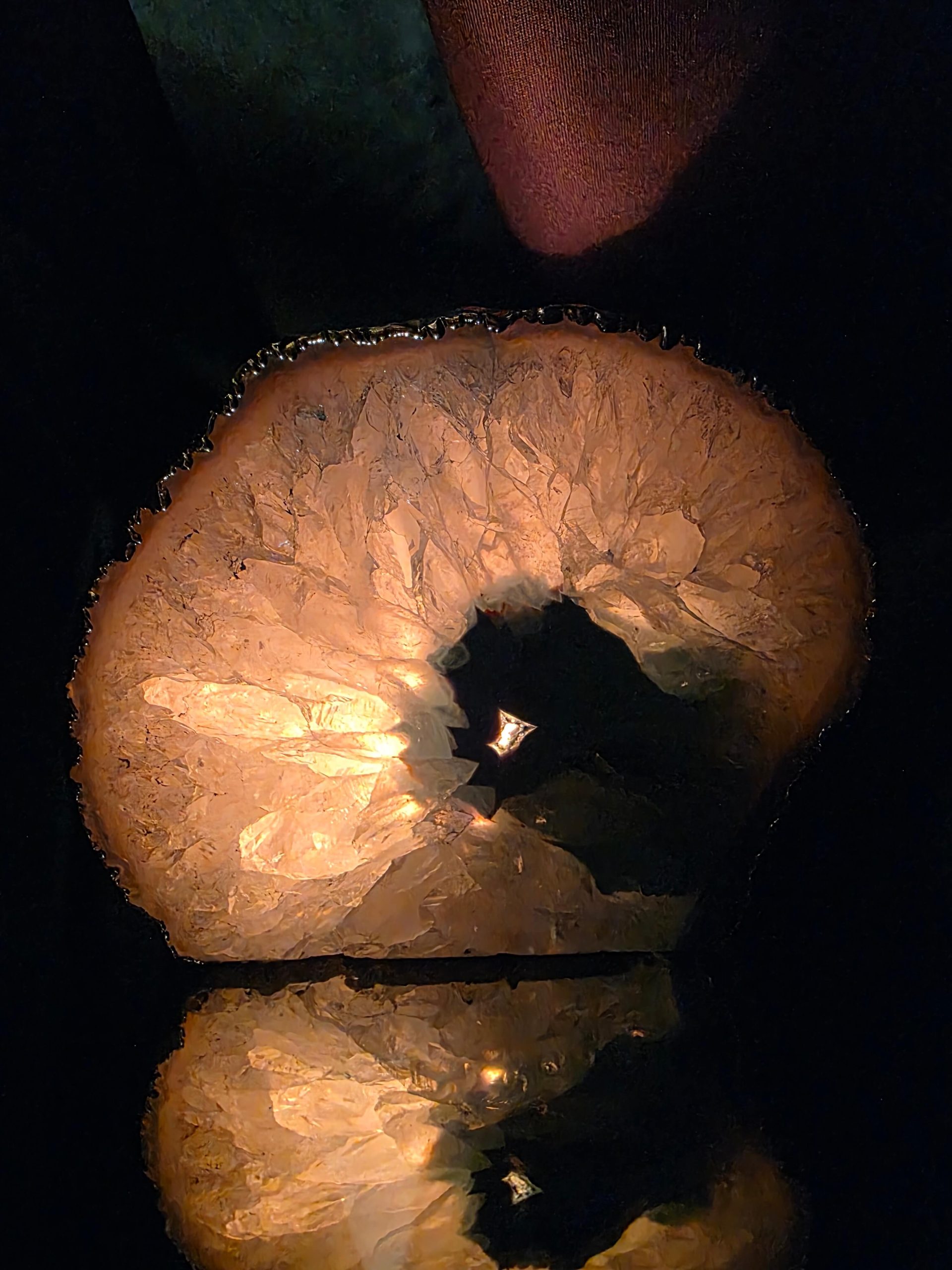 Large Teal Agate End Candle 1 Handpicked 1.062g H9xW10xD10cm Microcrystalline Quartz Gold Gilded 24ct Gold Tealight Holder - Image 10