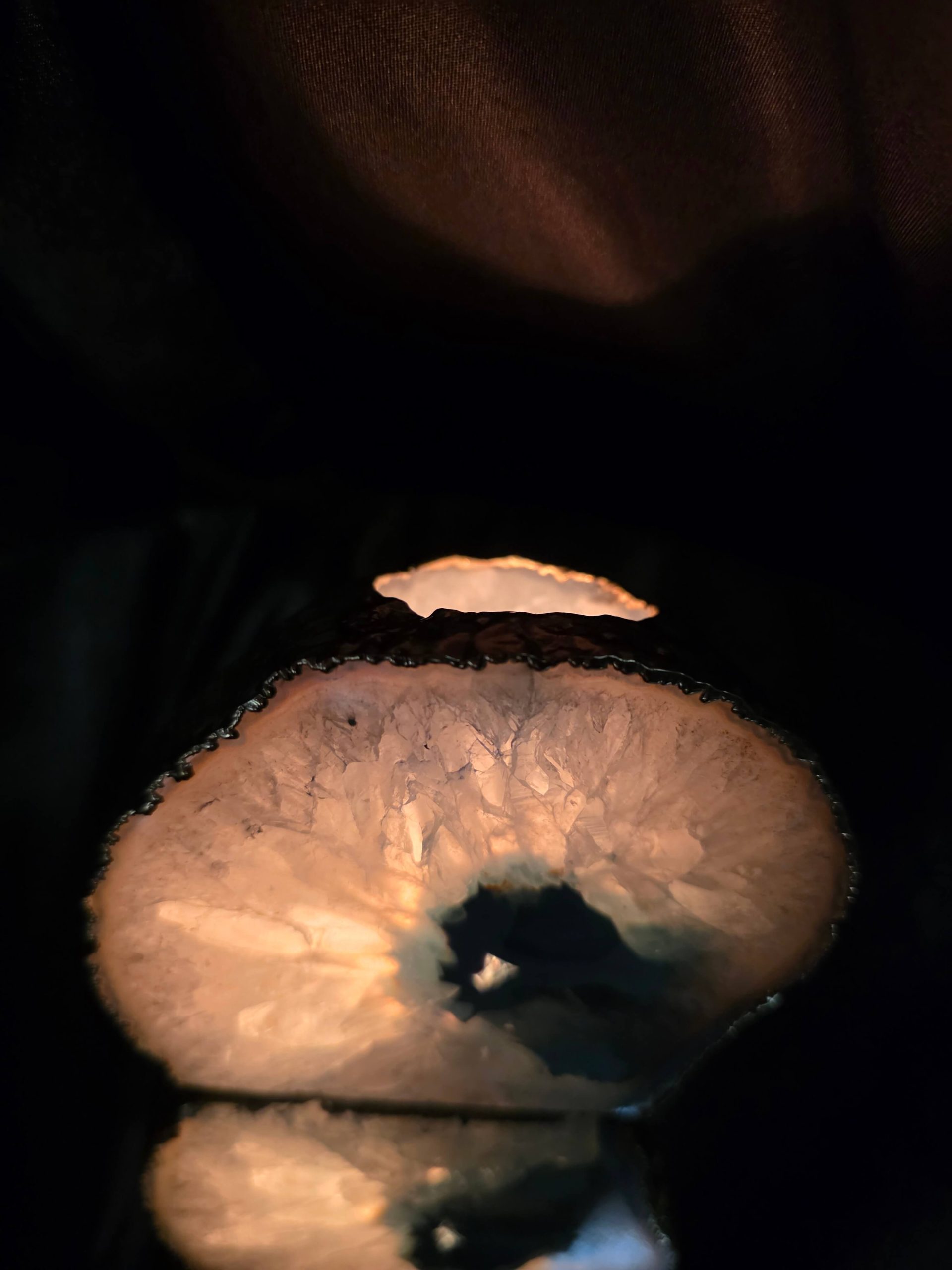 Large Teal Agate End Candle 1 Handpicked 1.062g H9xW10xD10cm Microcrystalline Quartz Gold Gilded 24ct Gold Tealight Holder - Image 11