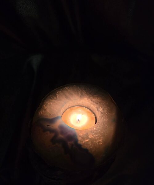 Teal Agate Slice 3 Handpicked 411g H2xW11.5xD10cm Microcrystalline Quartz Tealight Candle Holder Ornament - Image 13