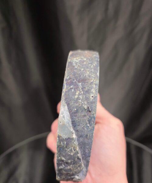Teal Agate Slice 3 Handpicked 411g H2xW11.5xD10cm Microcrystalline Quartz Tealight Candle Holder Ornament - Image 7