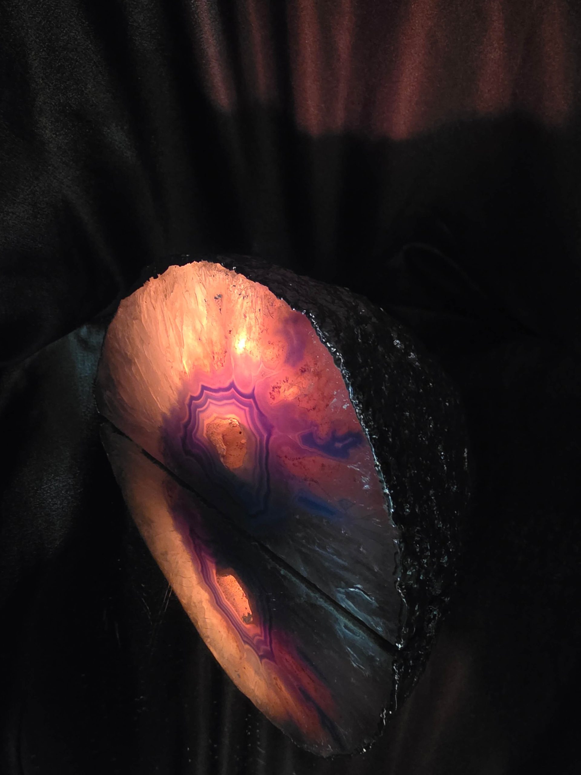 Large Teal Agate End Candle 1 Handpicked 1.471g H9xW16xD9.5cm Microcrystalline Quartz Silver Gilded Tealight Holder - Image 11