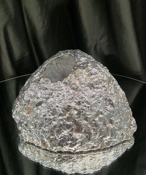 Large Teal Agate End Candle 1 Handpicked 1.471g H9xW16xD9.5cm Microcrystalline Quartz Silver Gilded Tealight Holder - Image 6