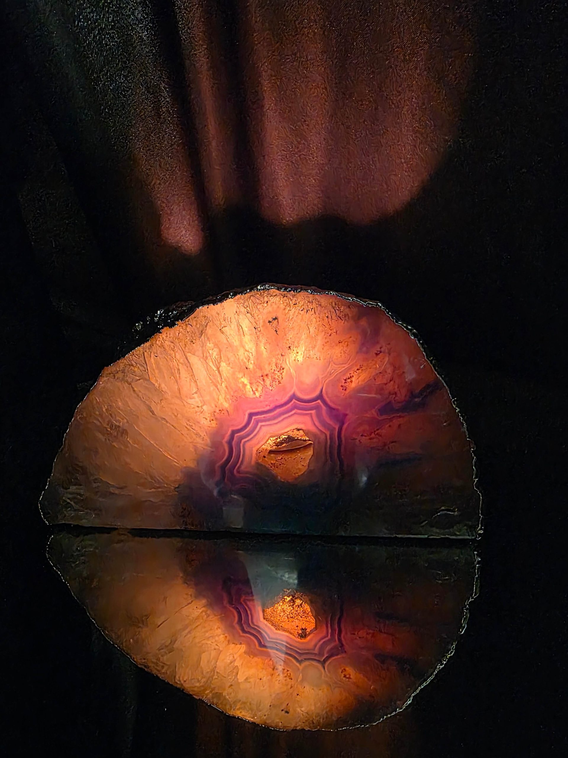 Large Teal Agate End Candle 1 Handpicked 1.471g H9xW16xD9.5cm Microcrystalline Quartz Silver Gilded Tealight Holder - Image 9