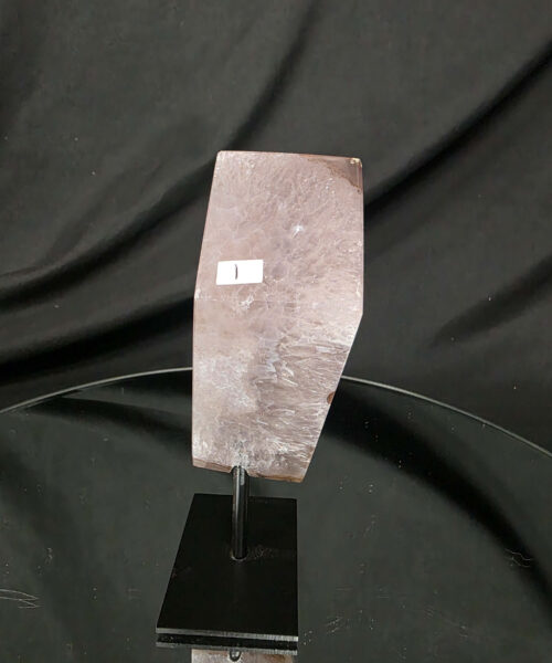 Luxury Natural Agate Cube 1 on Metal Stand 764g H16.5xW7xD5cm - Image 3