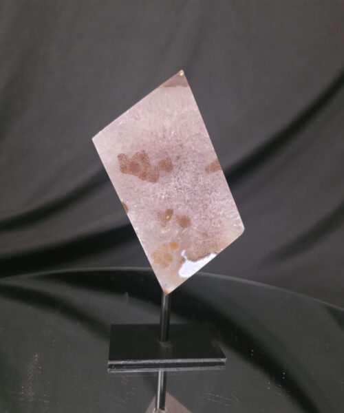 Luxury Natural Agate Cube 1 on Metal Stand 764g H16.5xW7xD5cm - Image 4