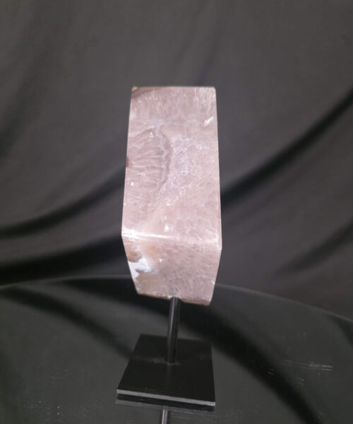 Luxury Natural Agate Cube 1 on Metal Stand 764g H16.5xW7xD5cm - Image 5