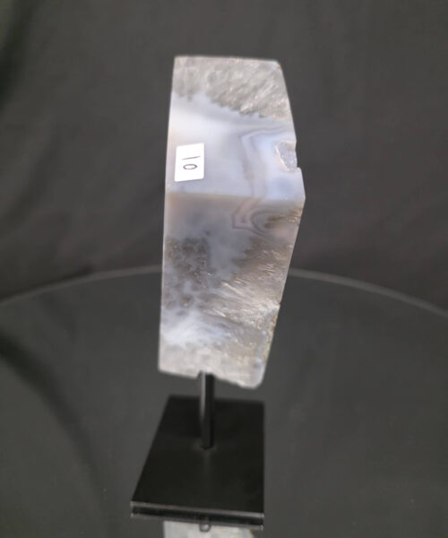 Alternative view of Luxury Natural Agate Cube 10 on Metal Stand 616g H16xW7xD5cm
