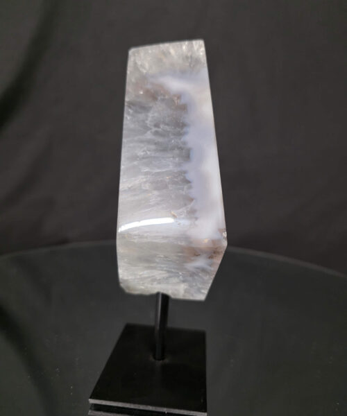 Luxury Natural Agate Cube 10 on Metal Stand 616g H16xW7xD5cm - Image 4