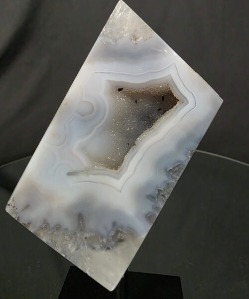 Luxury Natural Agate Cube 10 on Metal Stand 616g H16xW7xD5cm - Image 5