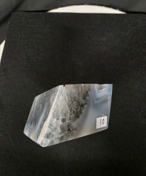 Luxury Natural Agate Cube 10 on Metal Stand 616g H16xW7xD5cm - Image 6