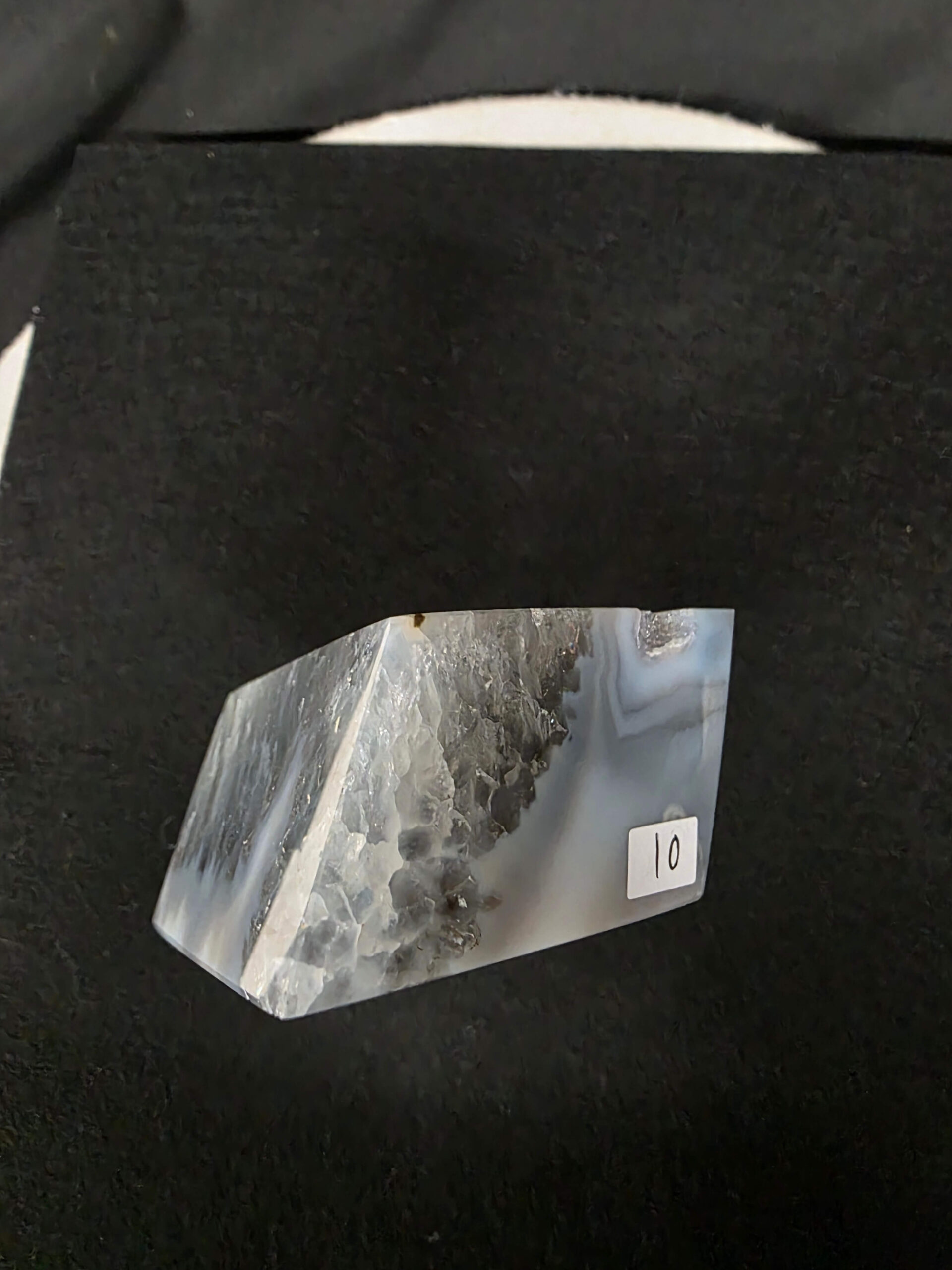 Luxury Natural Agate Cube 10 on Metal Stand 616g H16xW7xD5cm - Image 6