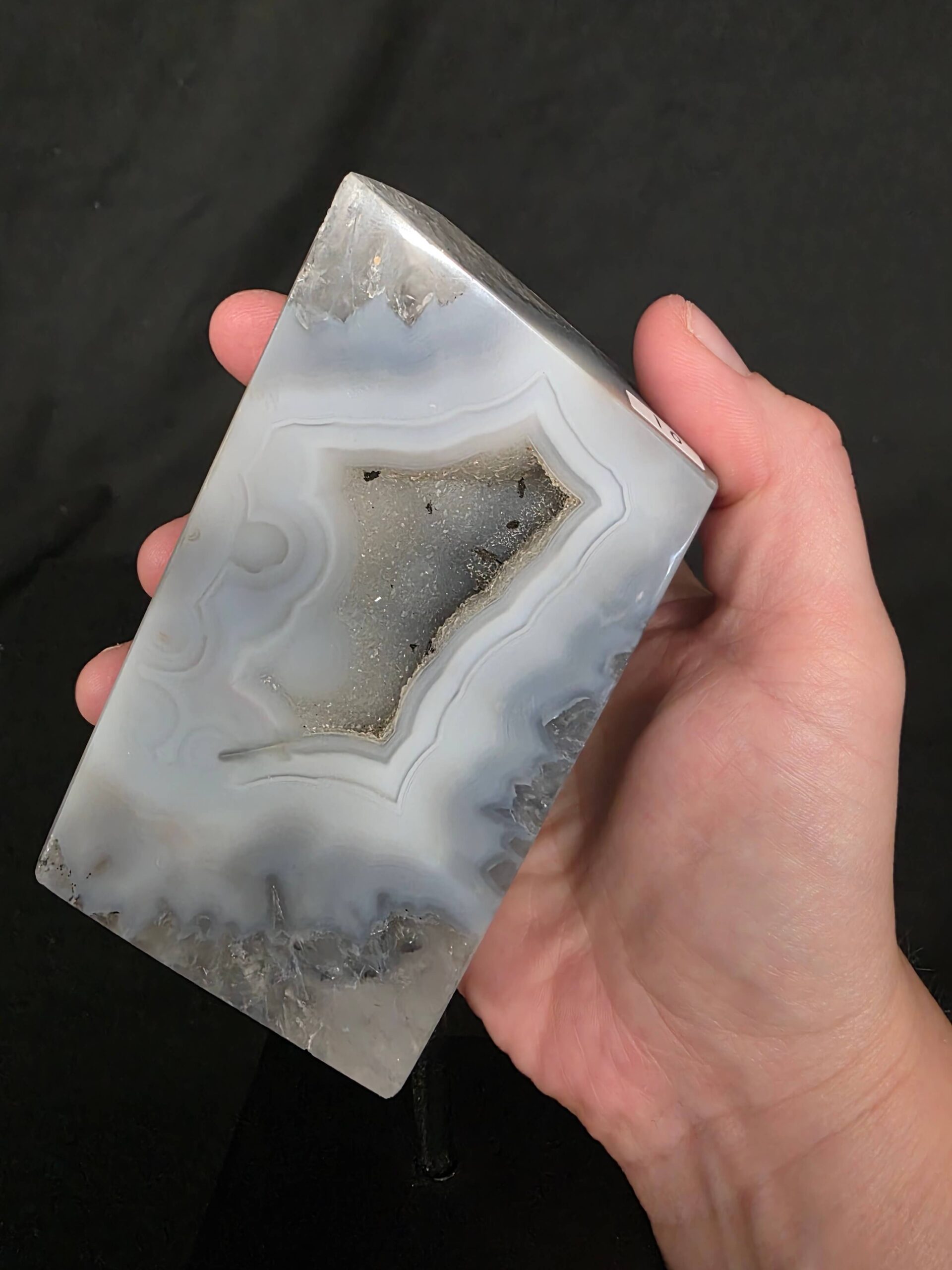 Luxury Natural Agate Cube 10 on Metal Stand 616g H16xW7xD5cm - Image 8