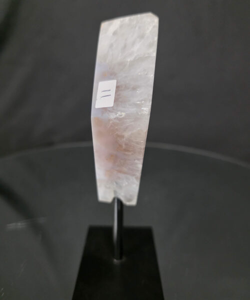 Luxury Natural Agate Cube 11 on Metal Stand 324g H14.5xW7xD5cm - Image 4