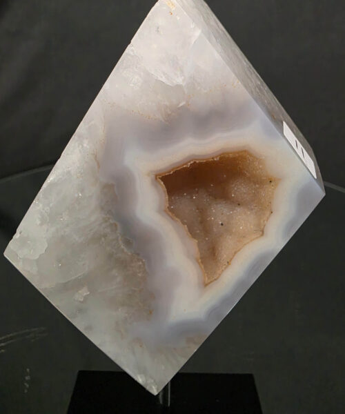 Luxury Natural Agate Cube 11 on Metal Stand 324g H14.5xW7xD5cm - Image 5