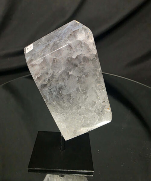 Luxury Natural Agate Cube 2 on Metal Stand 572g H15.5xW7xD5cm - Image 3