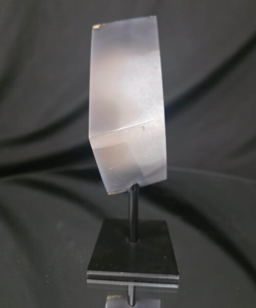 Alternative view of Luxury Natural Agate Cube 4 on Metal Stand 402g H14xW7xD5cm