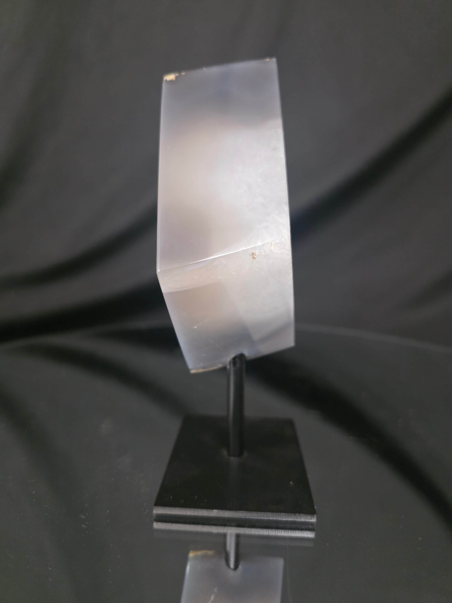 Luxury Natural Agate Cube 4 on Metal Stand 402g H14xW7xD5cm - Image 2