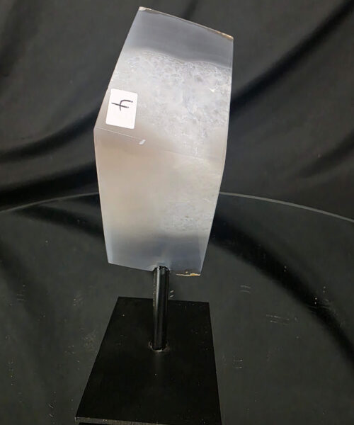 Luxury Natural Agate Cube 4 on Metal Stand 402g H14xW7xD5cm - Image 4