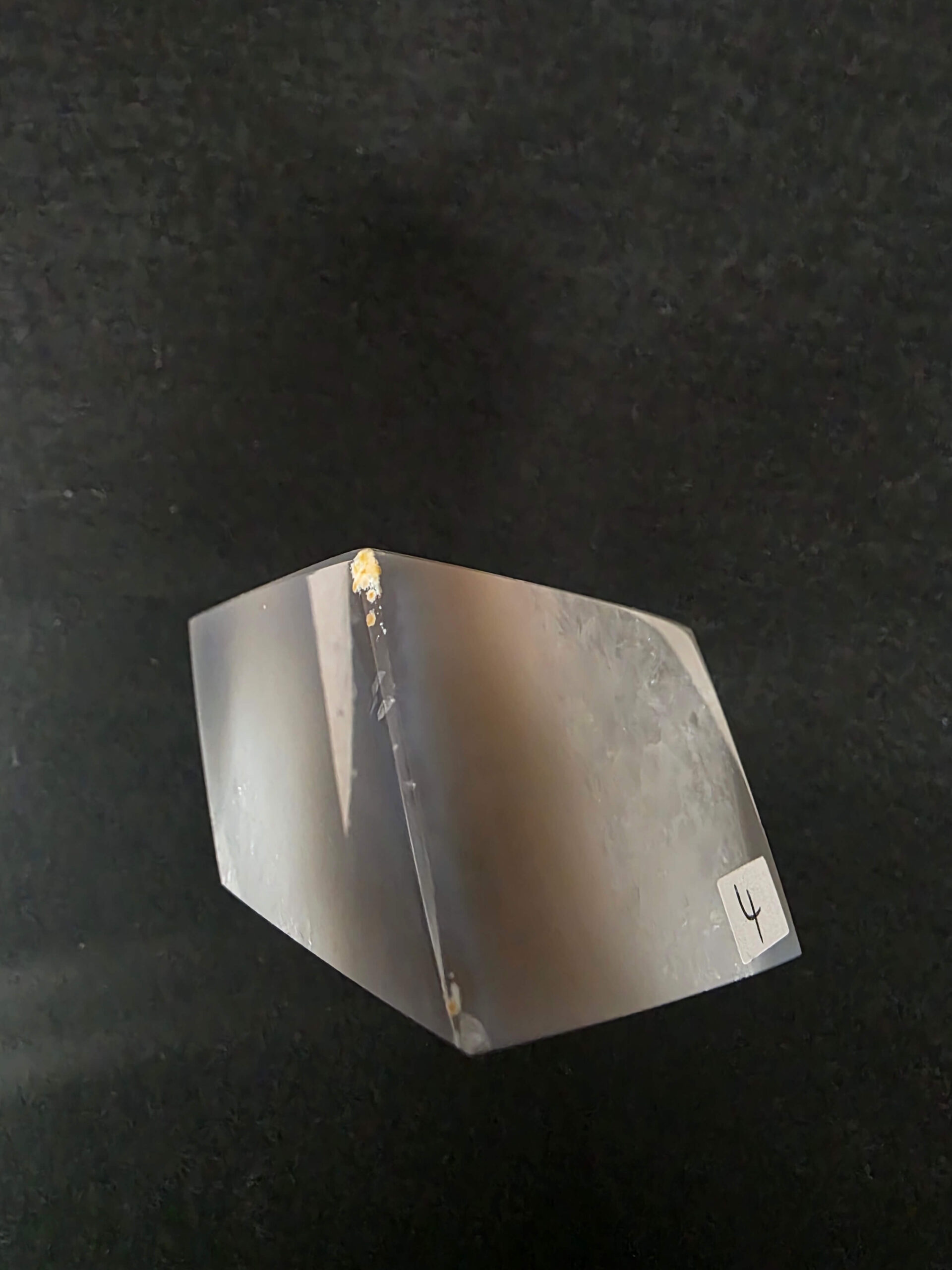 Luxury Natural Agate Cube 4 on Metal Stand 402g H14xW7xD5cm - Image 6