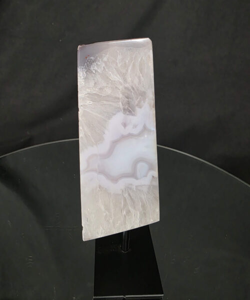Alternative view of Luxury Natural Agate Cube 5 on Metal Stand 692g H17xW7xD5cm