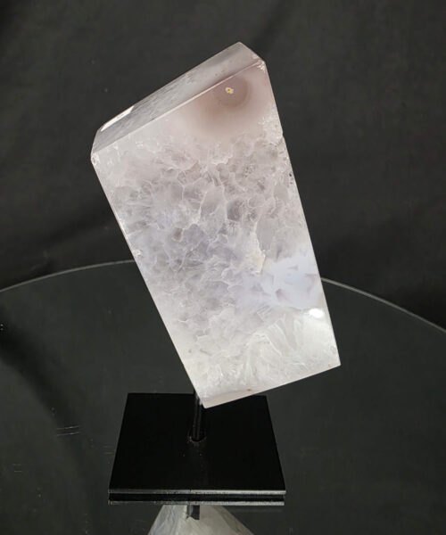 Luxury Natural Agate Cube 5 on Metal Stand 692g H17xW7xD5cm - Image 3