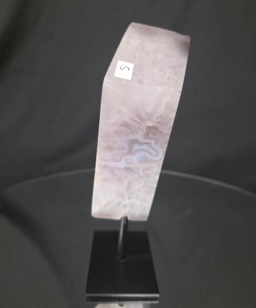 Luxury Natural Agate Cube 5 on Metal Stand 692g H17xW7xD5cm - Image 4