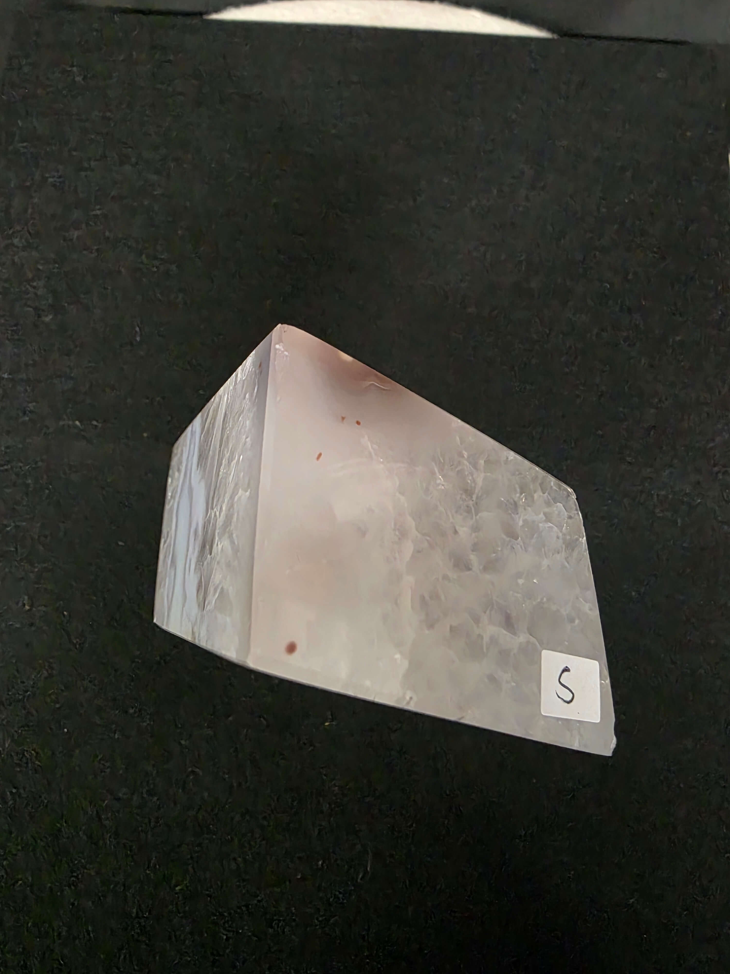 Luxury Natural Agate Cube 5 on Metal Stand 692g H17xW7xD5cm - Image 7
