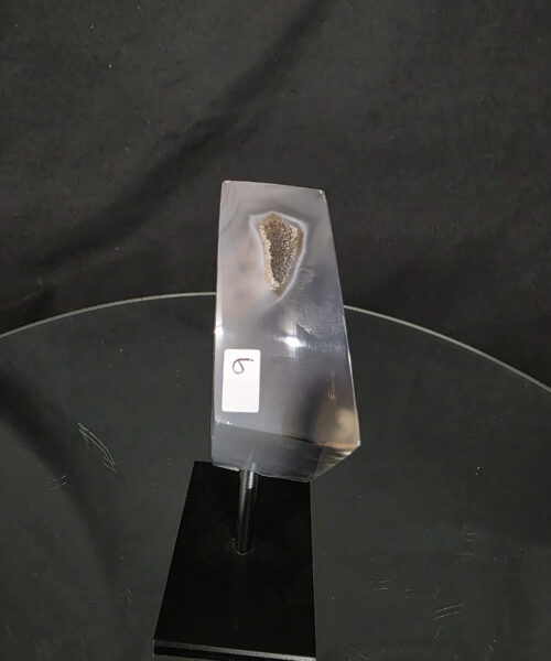Luxury Natural Agate Cube 6 on Metal Stand 384g H14xW7xD5cm - Image 4